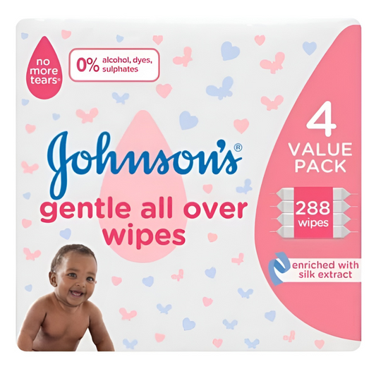Johnson & Johnson Gentle All Over Wipes 288 Wipes